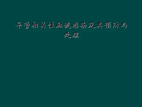 导管相关性血流感染及其预防与处理