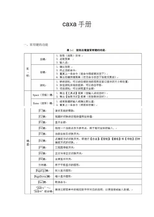 caxa手册