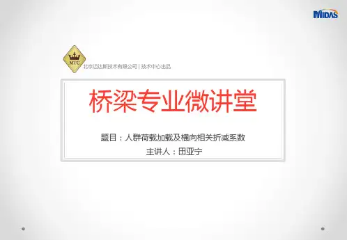 MIDAS人群荷载荷载及横向折减系数