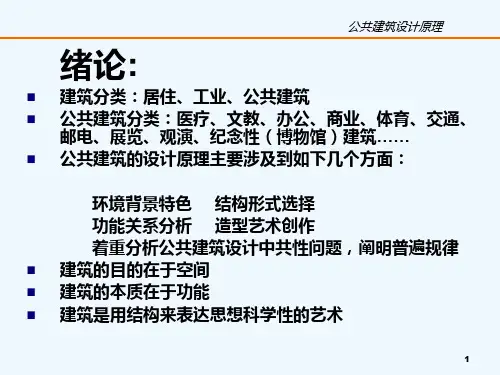 公共建筑设计原理1章2节(NPowerLite)-PPT