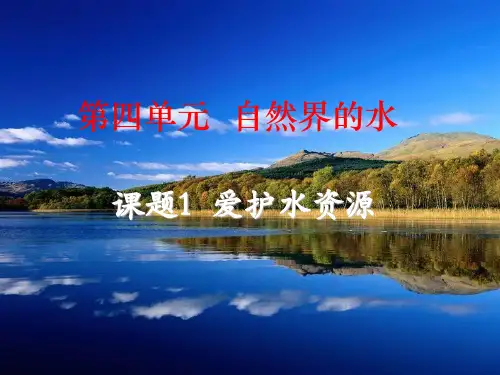 人教版九年级化学上册 4.1爱护水资源(共72张PPT)
