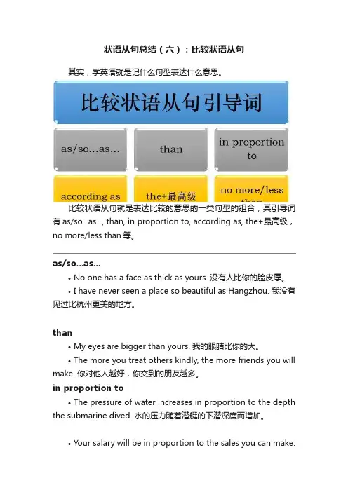 状语从句总结（六）：比较状语从句