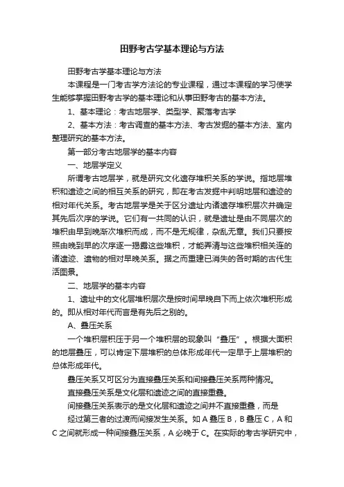 田野考古学基本理论与方法