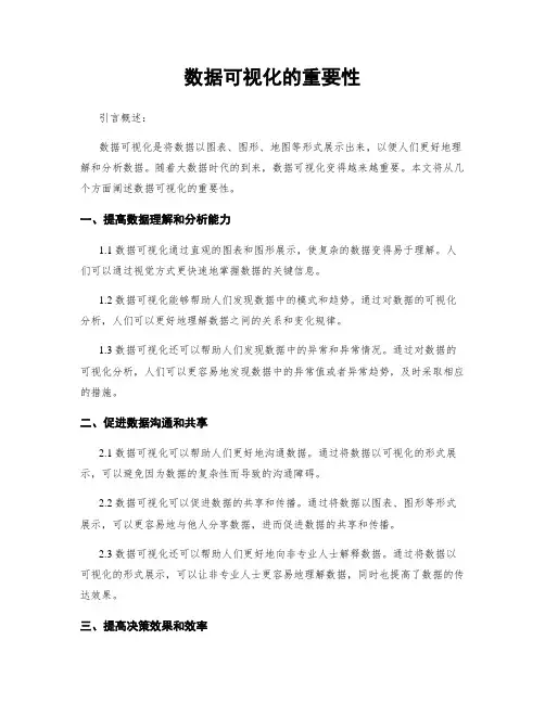 数据可视化的重要性