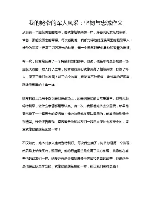 我的姥爷的军人风采：坚韧与忠诚作文