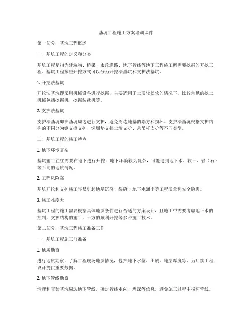 基坑工程施工方案培训课件