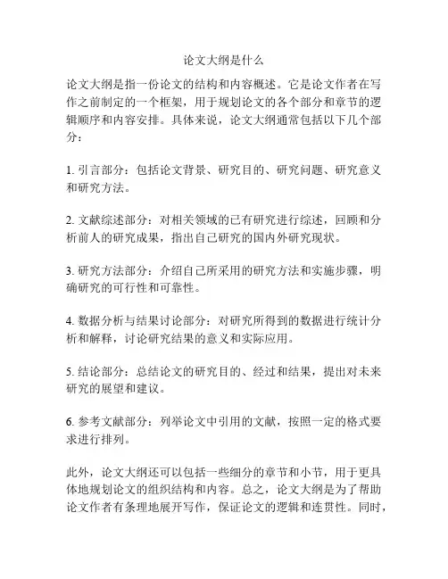 论文大纲是什么
