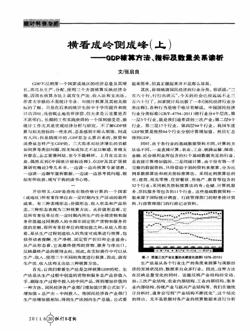 横看成岭侧成峰(上)——GDP核算方法、指标及数量关系读析