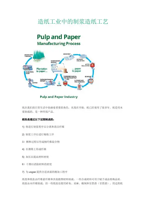 造纸工业中的制浆造纸工艺