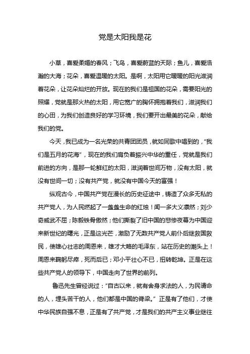 党是太阳我是花