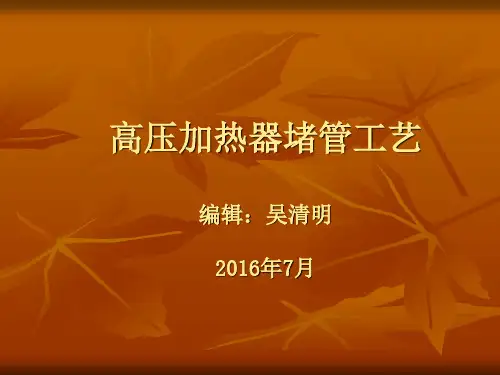 高压加热器堵管工艺课件教程