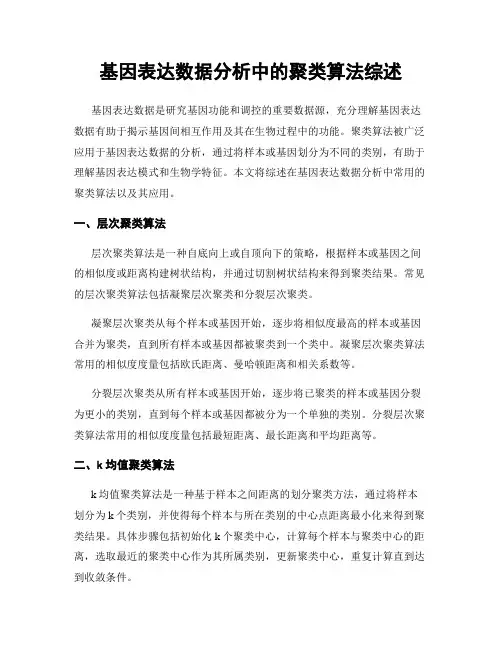 基因表达数据分析中的聚类算法综述