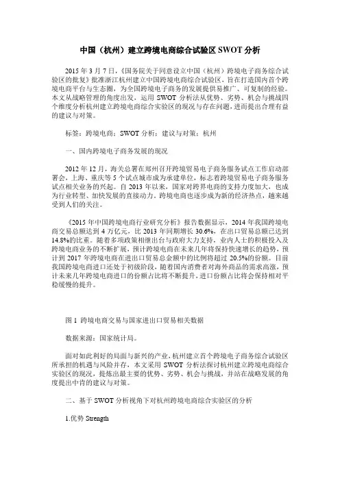 中国(杭州)建立跨境电商综合试验区SWOT分析