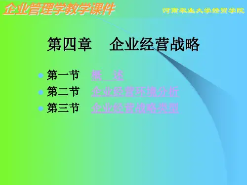 河南农业大学-企业经营战略(1)