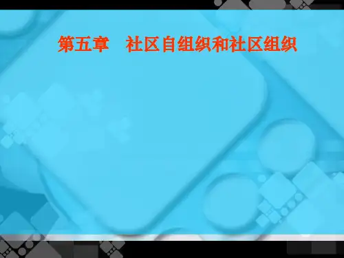 社区自组织和社区组织