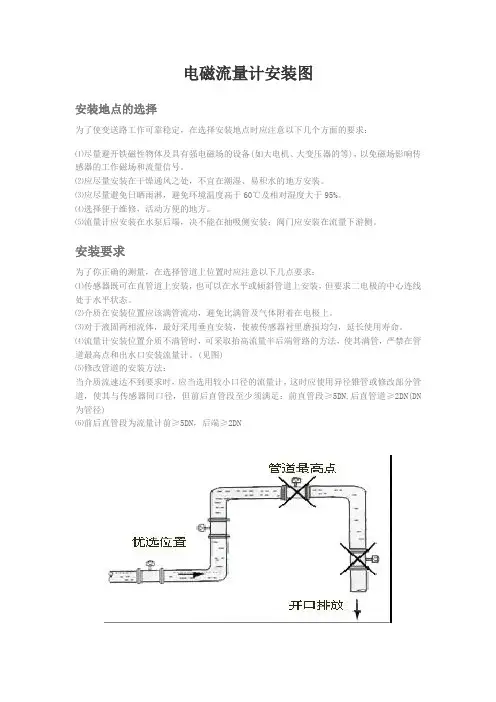 电磁流量计安装须知
