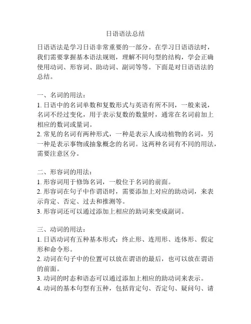 日语语法总结