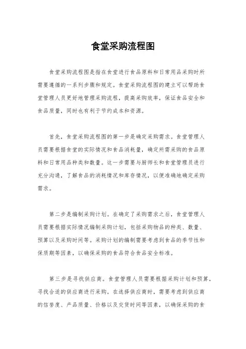 食堂采购流程图