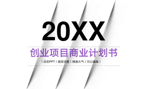 创业项目商业计划书PPT模板