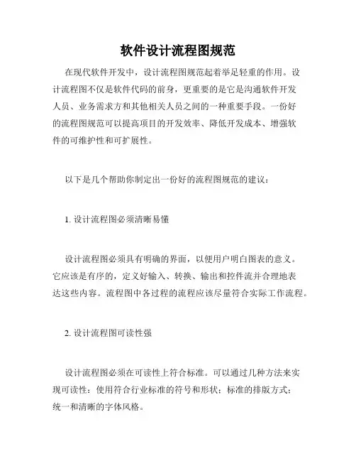 软件设计流程图规范