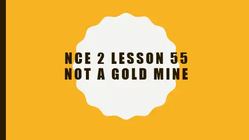 新概念第二册 Lesson 55 Not a gold mine