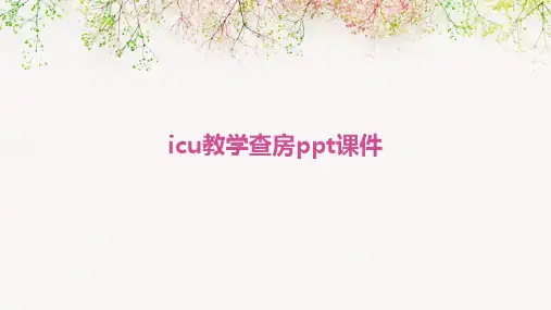icu教学查房ppt课件