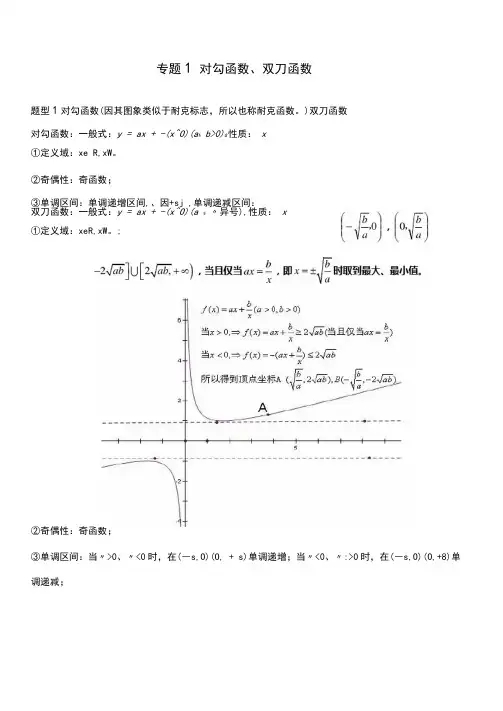 高中特殊函数(取整与超越函数、绝对值与对勾、双刀函数、蛙跳函数)