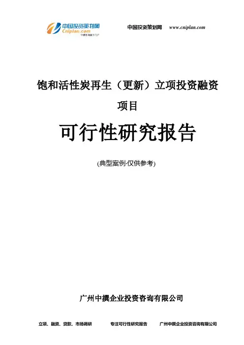 饱和活性炭再生(更新)融资投资立项项目可行性研究报告(中撰咨询)