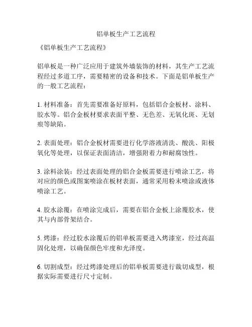 铝单板生产工艺流程