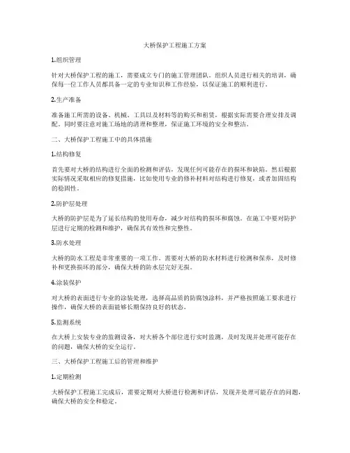 大桥保护工程施工方案