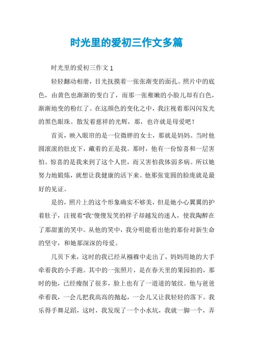 时光里的爱初三作文多篇