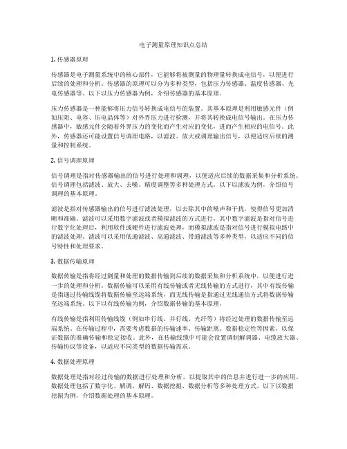 电子测量原理知识点总结