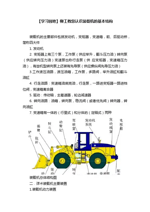 【学习园地】柳工教您认识装载机的基本结构