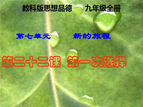 22课第一次选择