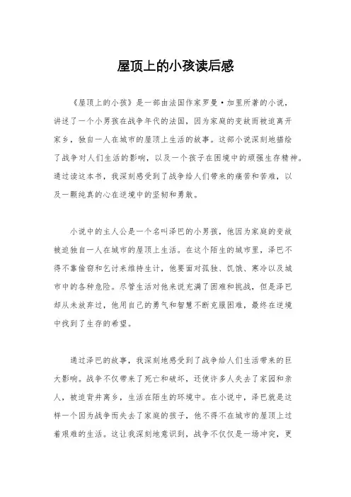 屋顶上的小孩读后感