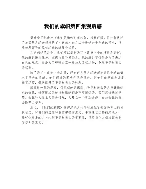 我们的旗帜第四集观后感