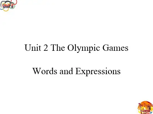 Unit2 Olympic Games 词汇及短语练习讲解