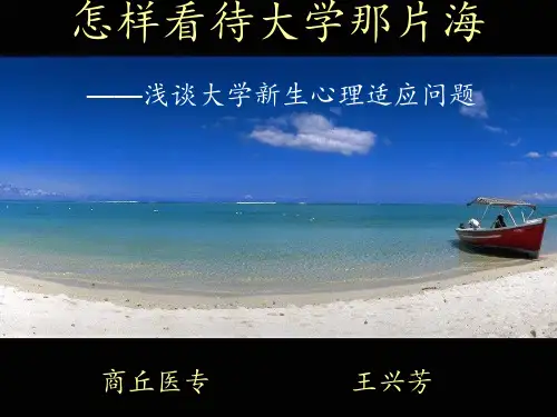大学新生心理适应讲座PPT课件