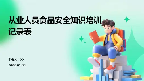从业人员食品安全知识培训记录表