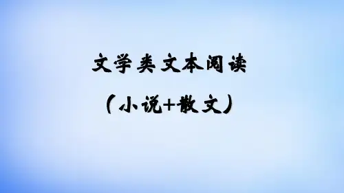 高考语文专题文学类文本阅读ppt课件