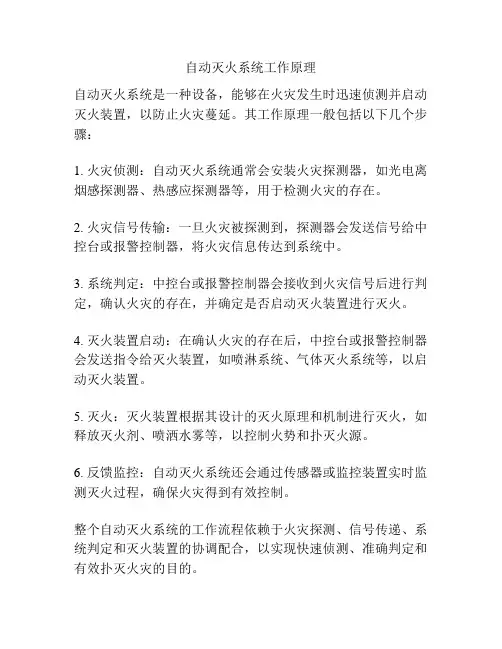 自动灭火系统工作原理