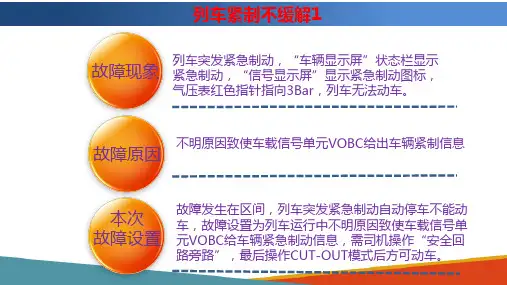 地铁制动系统的故障处理