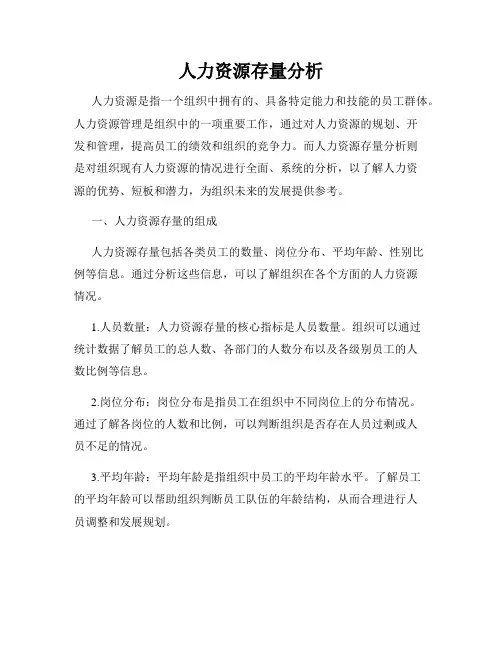 人力资源存量分析