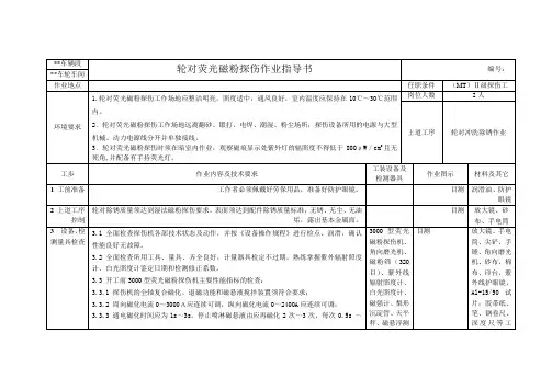 3000荧光磁粉探伤作业指导书..