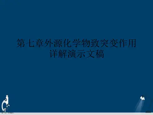 第七章外源化学物致突变作用详解演示文稿