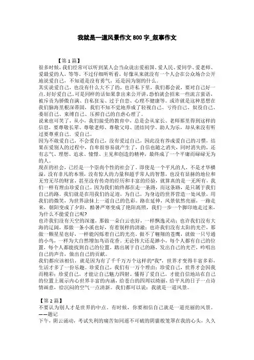 我就是一道风景作文800字_叙事作文