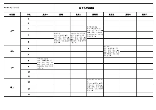 13音乐学班课表1