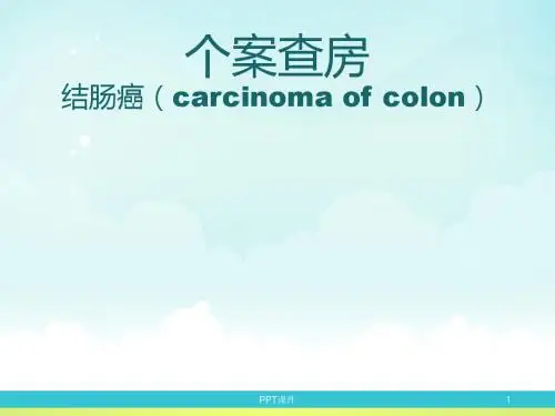 结肠癌个案查房  ppt课件