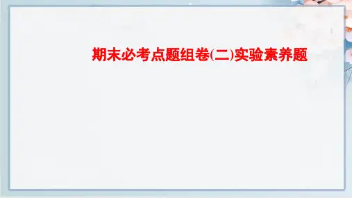 2022年人教版八年级上册物理期末必考点题组卷(二)实验素养题