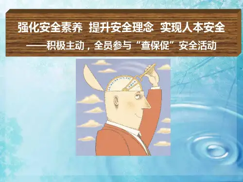 (员工版)强化安全素养  提升安全理念  实现人本安全